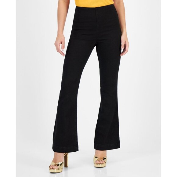 INC International Concepts Womens High Rise Flared Leg Jeans Black Size 10 NWT - Picture 3 of 5